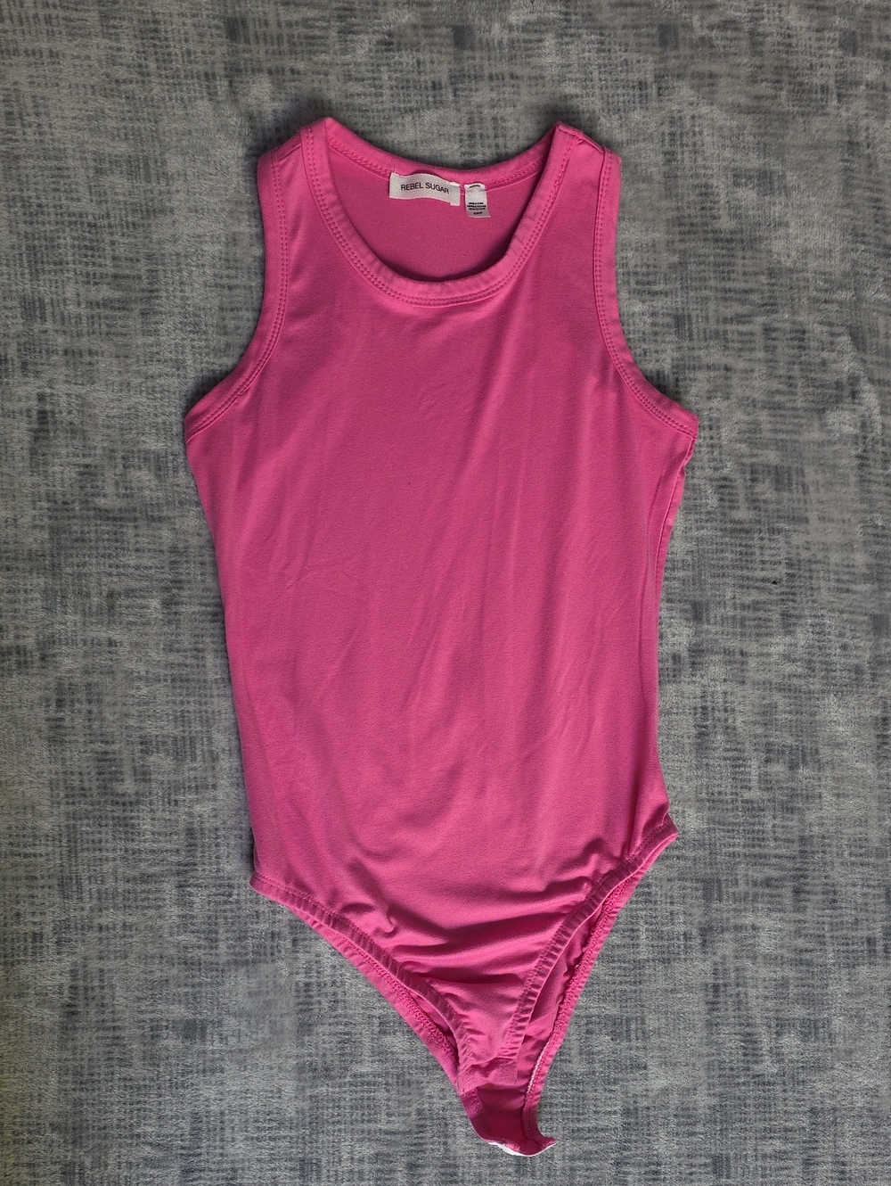Rebel Sugar Hot Pink Sleeveless One-Piece Bodysuit